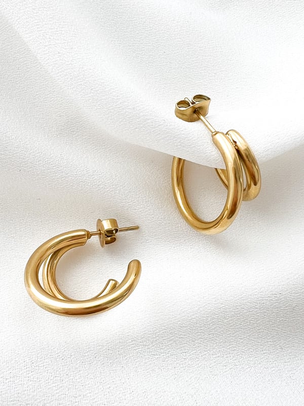 Podwójne kolczyki koła Orb Hoop