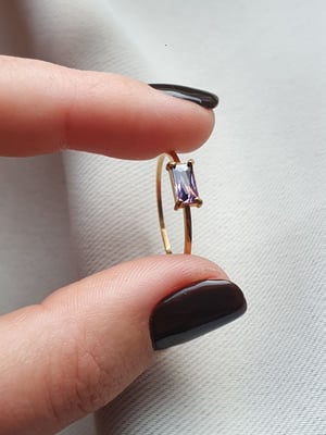 Wodoodporna obrączka z ametystem