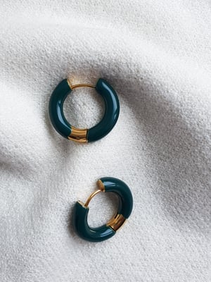 Kolczyki Bold Hoop Green KAJO Jewels-2