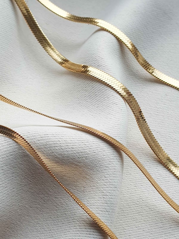 Pozłacany łańcuszek żmijka Snake 45 cm