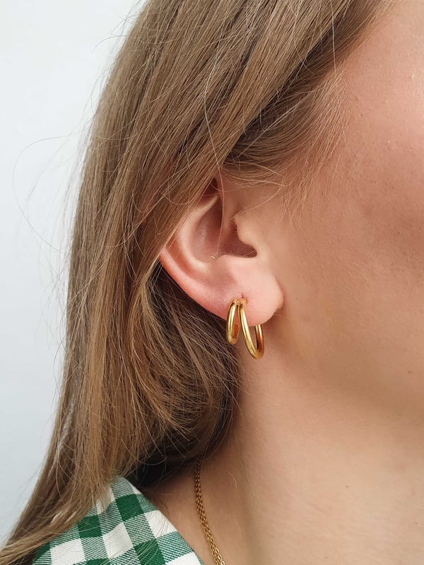 Podwójne kolczyki koła Orb Hoop