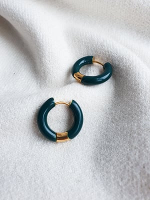 Kolczyki Bold Hoop Green KAJO Jewels
