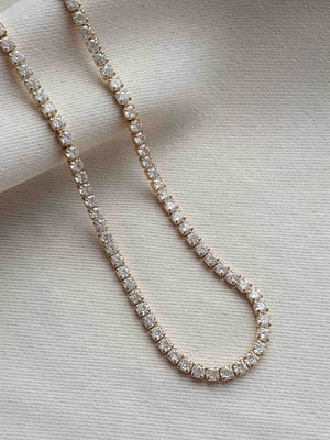 Klasyczny pozłacany naszyjnik tenisowy