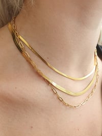 Pozłacany łańcuszek z podłużnymi ogniwami-6