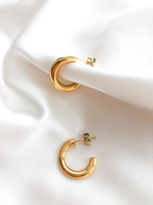 Pozłacane kolczyki koła Classic Hoop | M