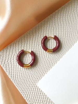 Modne kolczyki koła Bold Hoop Wine