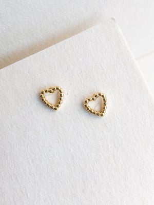 Kolczyki z serduszkami Golden Heart
