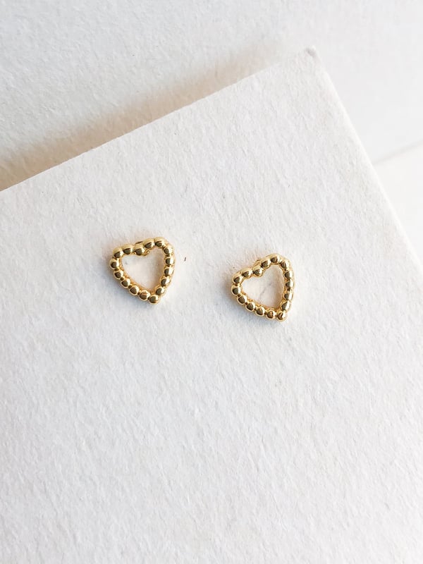 Kolczyki z serduszkami Golden Heart