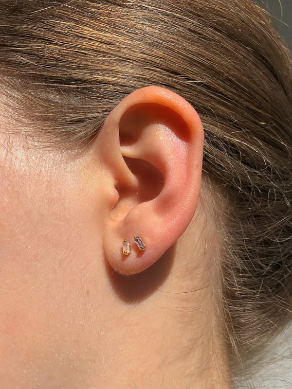 Delikatne kolczyki z Różowym Kwarcem