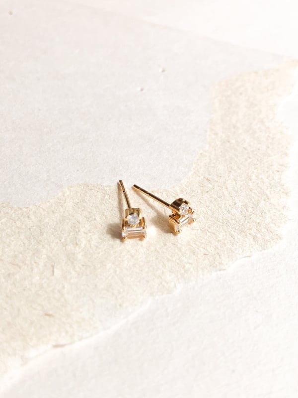 Kolczyk z cyrkoniami Micro Glow - 1 szt.