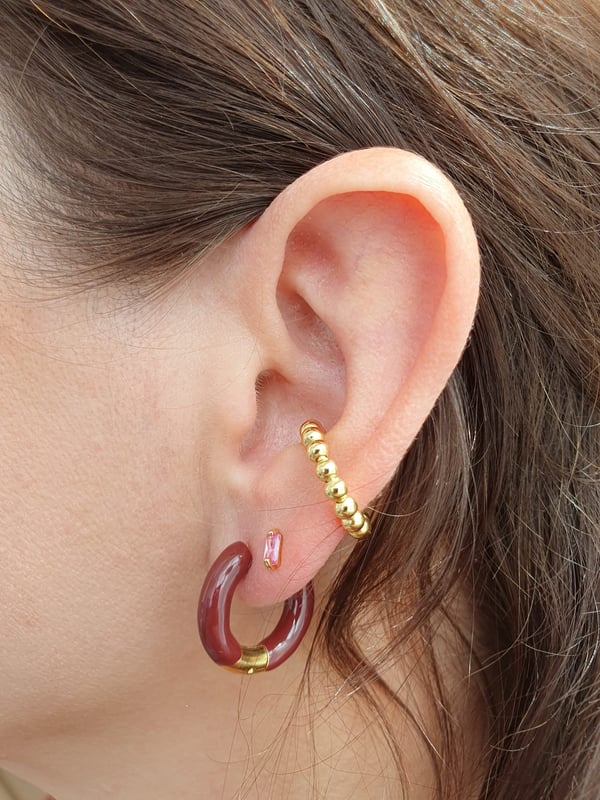 Delikatne kolczyki z Kwarcem Truskawkowym