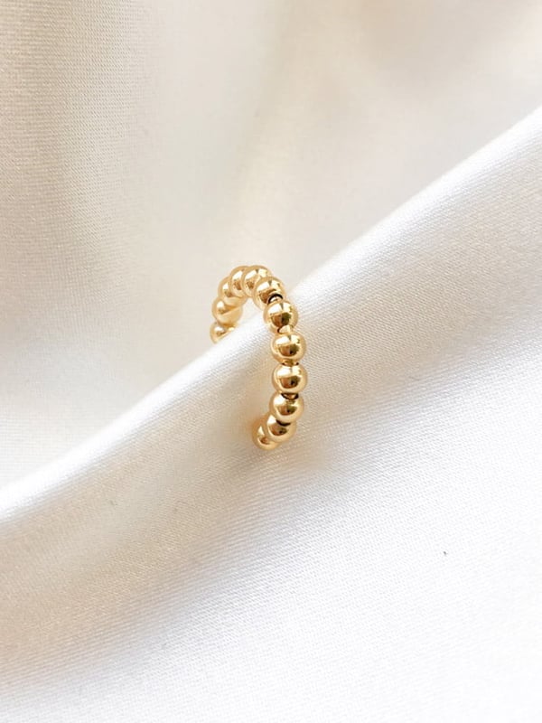 Pozłacana nausznica Bubble Ear Cuff