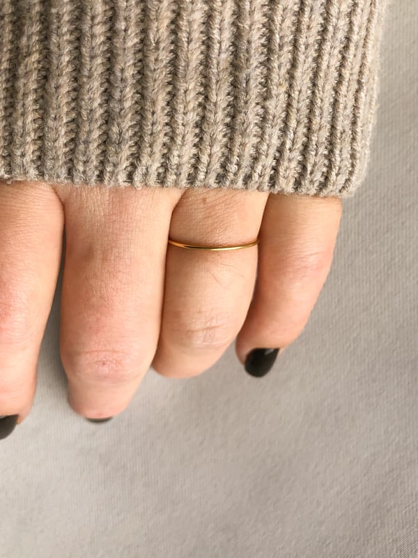 Wodoodporna cieniutka obrączka Basic