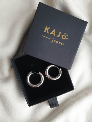 Srebrne kolczyki Bold Hoop XL