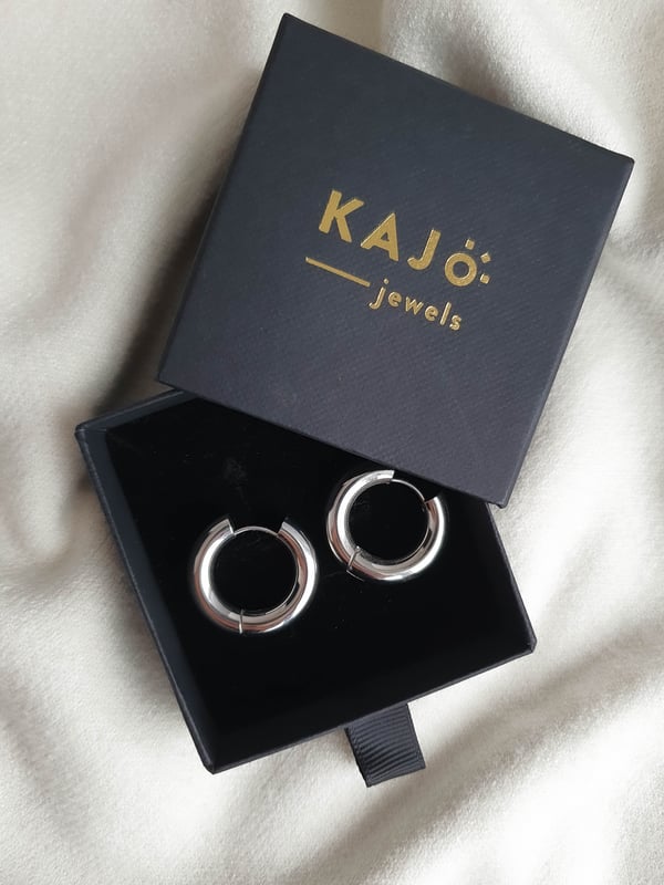 Srebrne kolczyki Bold Hoop XL