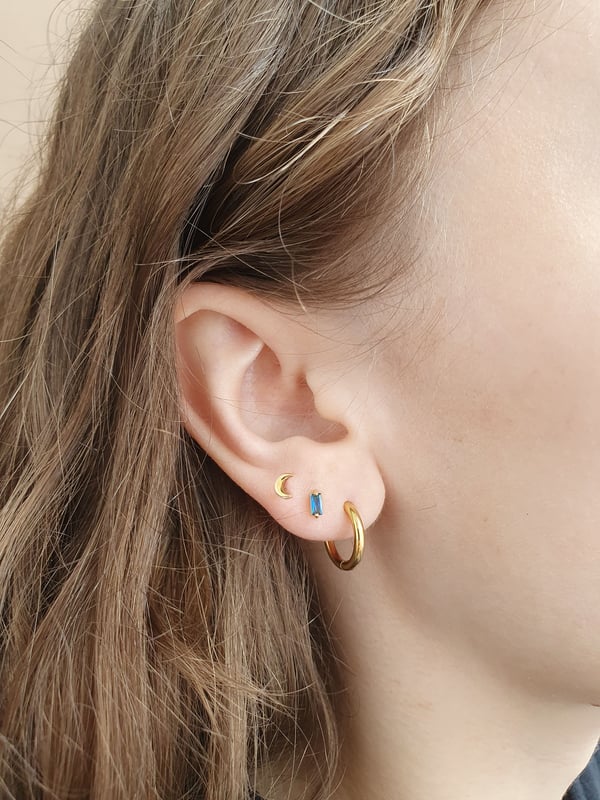 Kolczyk Lunula w kształcie półksiężyca - 1 szt.