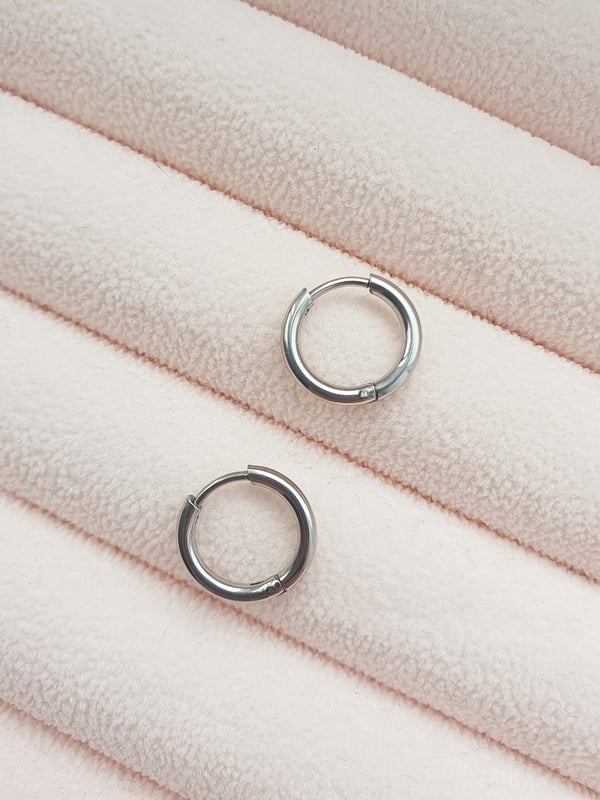 Srebrne kolczyki koła Simple 10 mm