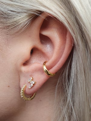 Kolczyki z cyrkoniami Baguette Trio-3