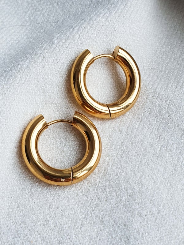 Kolczyki pozłacane Bold Hoop XL