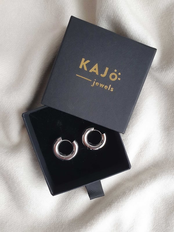 Srebrne kolczyki koła Bold Hoop