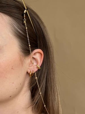 Pozłacany łańcuszek do okularów z kuleczkami