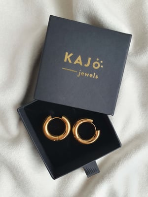 Kolczyki pozłacane Bold Hoop XL