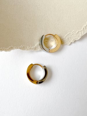 Kolczyki koła Basic Hoop złoto-srebrne