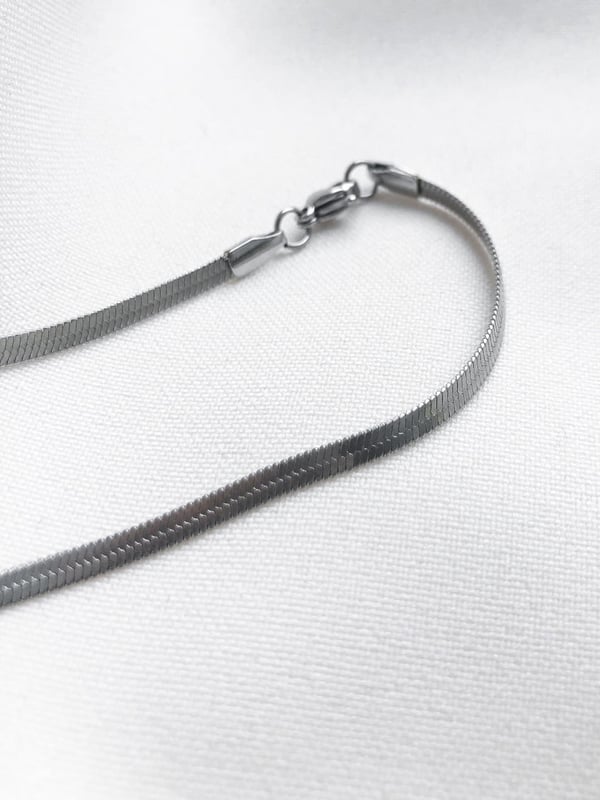 Srebrny łańcuszek żmijka Snake 40 cm