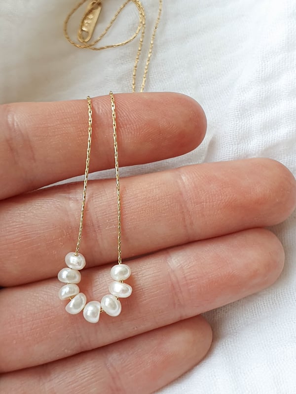 Wodoodporny naszyjnik z perełkami