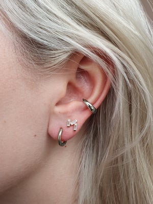 Srebrne kolczyki koła Simple 8mm