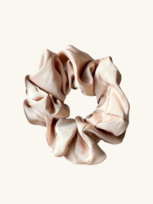 Szampańska gumka do włosów scrunchie