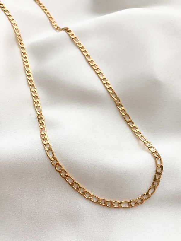 Pozłacany łańcuszek Figaro