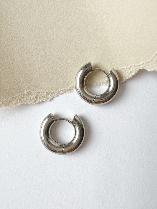 Srebrne kolczyki koła Bold Hoop