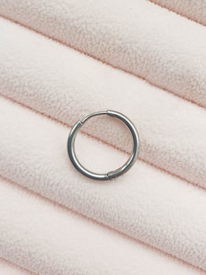 Srebrny kolczyk koło Simple 15 mm - 1 szt.