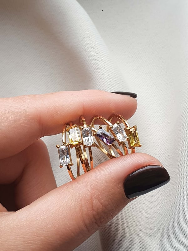 Wodoodporna obrączka z cytrynem