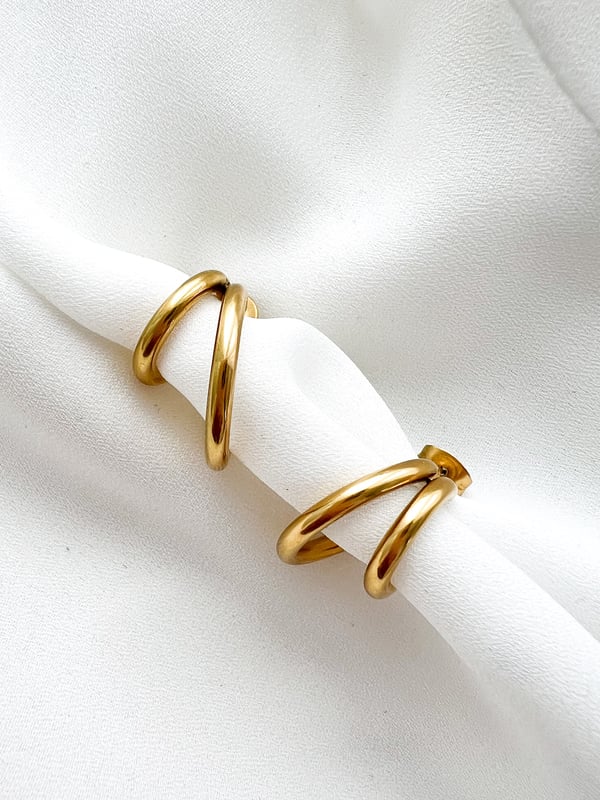 Podwójne kolczyki koła Orb Hoop