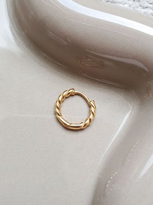 Pozłacany kolczyk koło Braid Hoop - 1 szt.