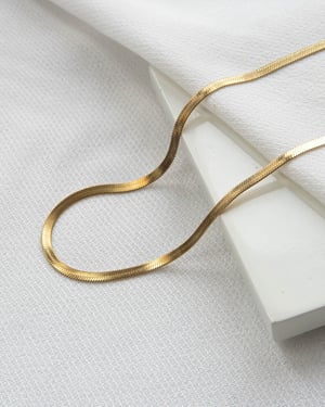 Pozłacany łańcuszek żmijka Snake 40 cm