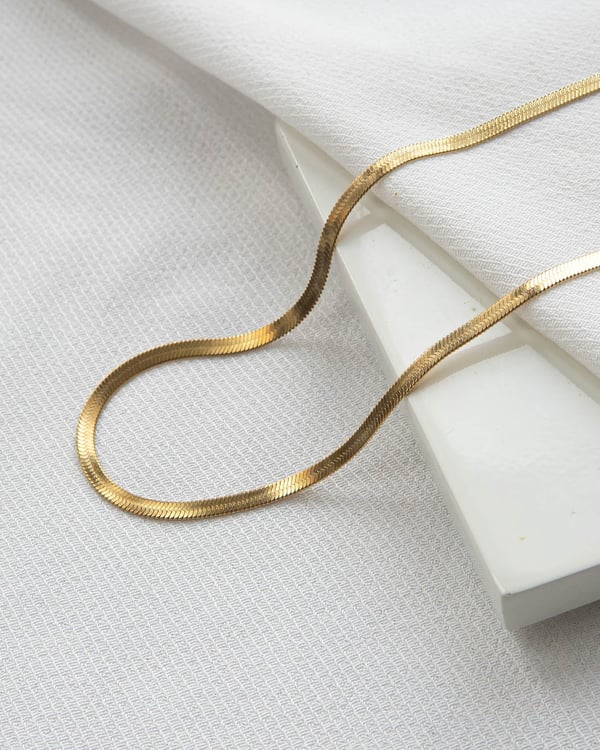 Pozłacany łańcuszek żmijka Snake 40 cm