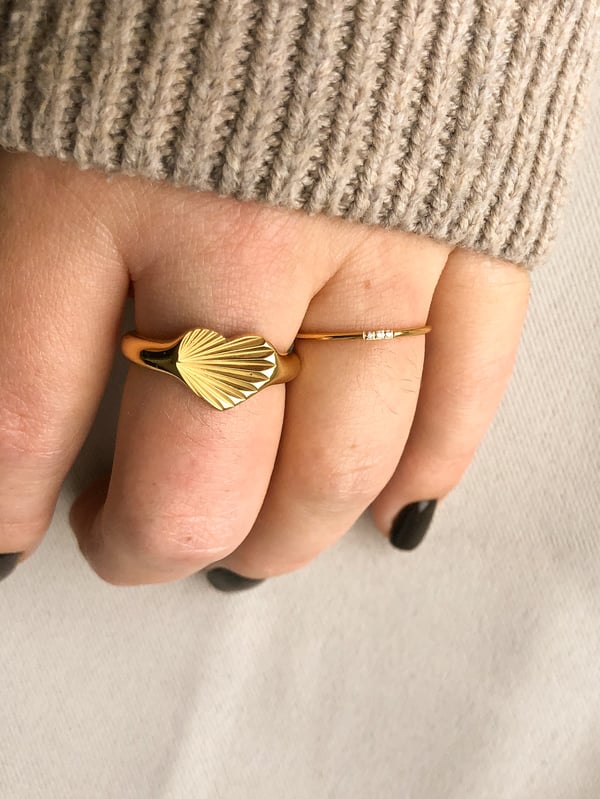 Wodoodporny sygnet z sercem