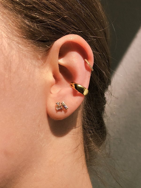 Kolczyk z cyrkoniami Micro Glow - 1 szt.