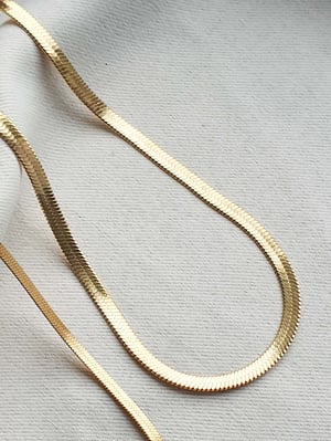 Pozłacany łańcuszek żmijka Snake 55 cm