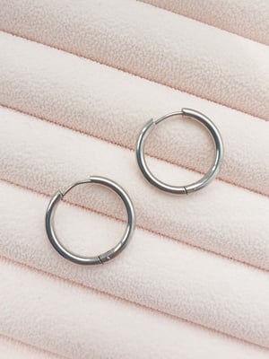 Srebrne kolczyki koła Simple 18mm