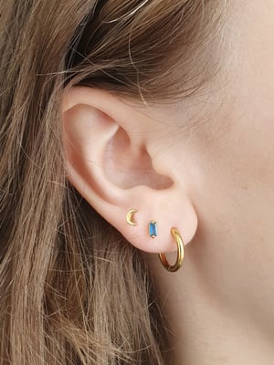 Kolczyk Lunula w kształcie półksiężyca - 1 szt.