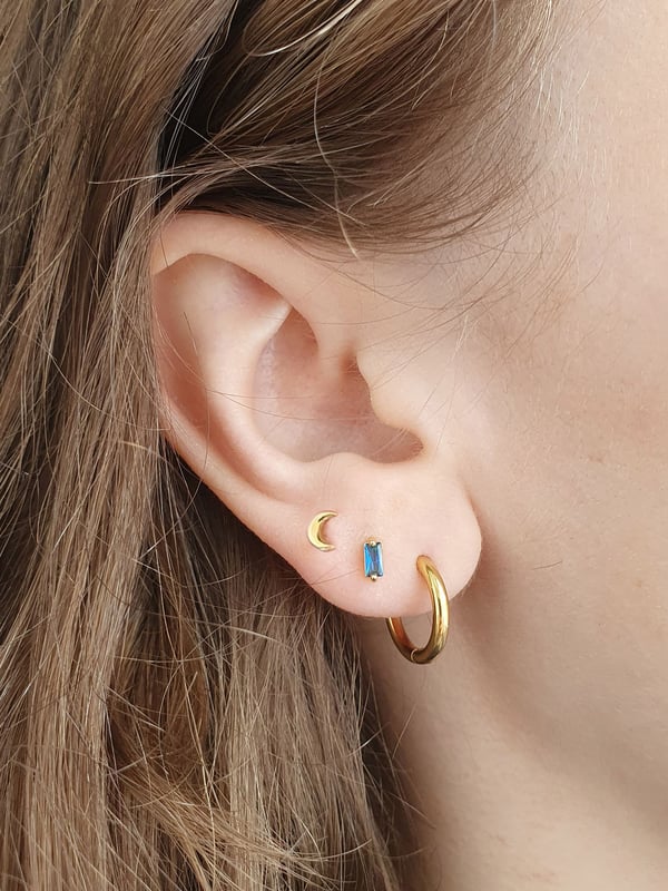 Kolczyk Lunula w kształcie półksiężyca - 1 szt.