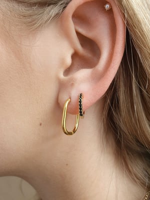 Kolczyki kółka huggies z cyrkoniami-7