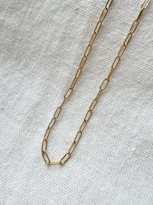 Pozłacany łańcuszek z podłużnymi ogniwami - mini