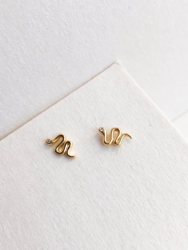 Kolczyki z wężami Golden Snake