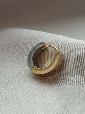 Kolczyk koło Basic Hoop złoto-srebrny - 1 szt.