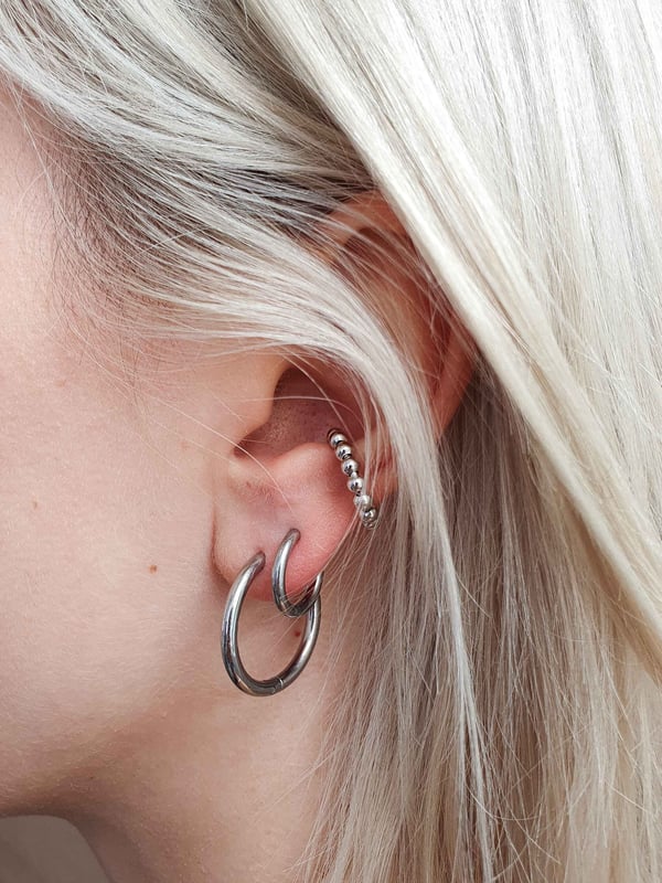 Srebrne kolczyki koła Simple 10 mm